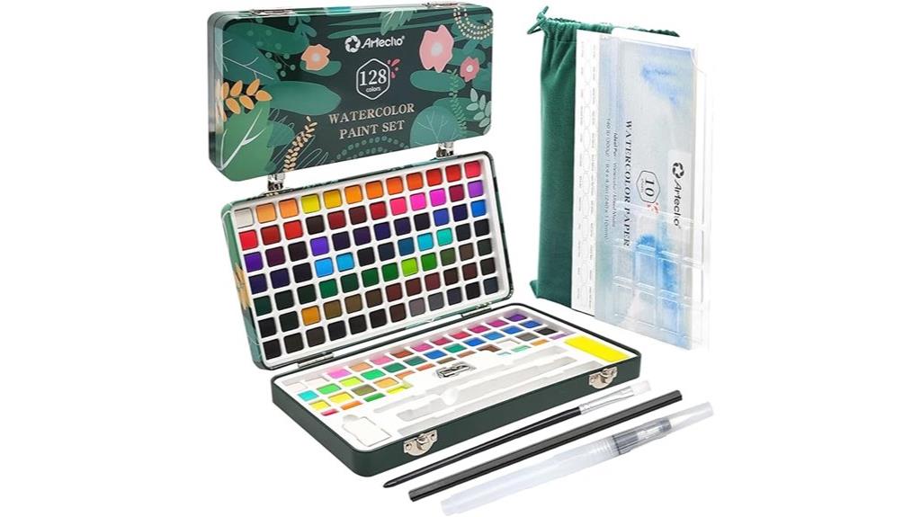 128 color watercolor set