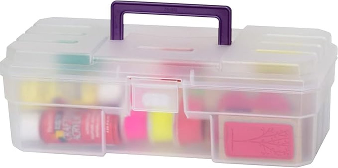 12 inch plastic art storage