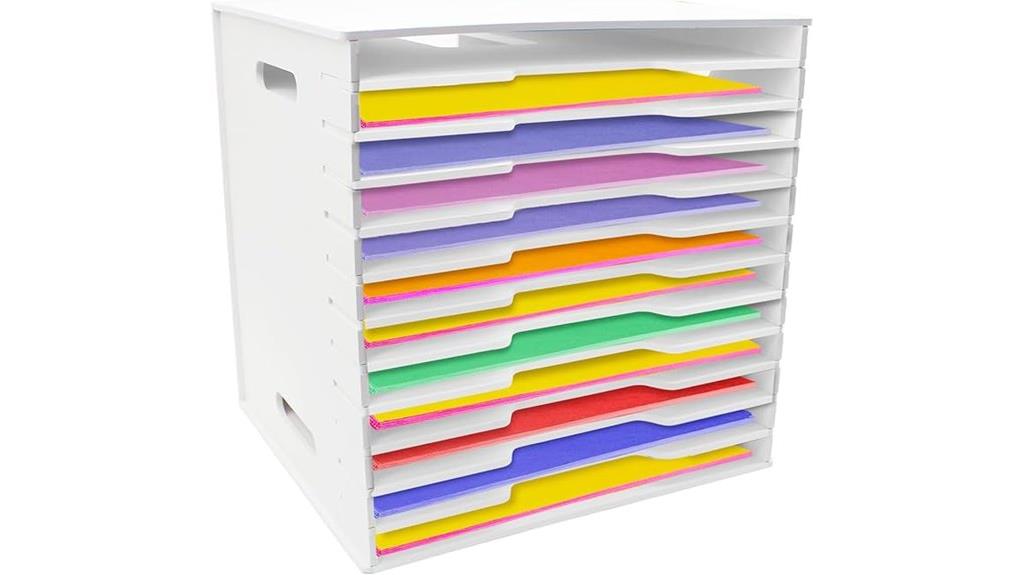 12 tier scrapbook storage rack