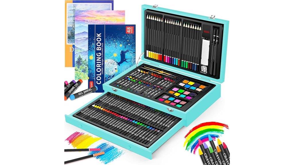 150 piece wooden art kit
