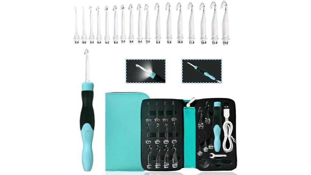 17 piece crochet hook set
