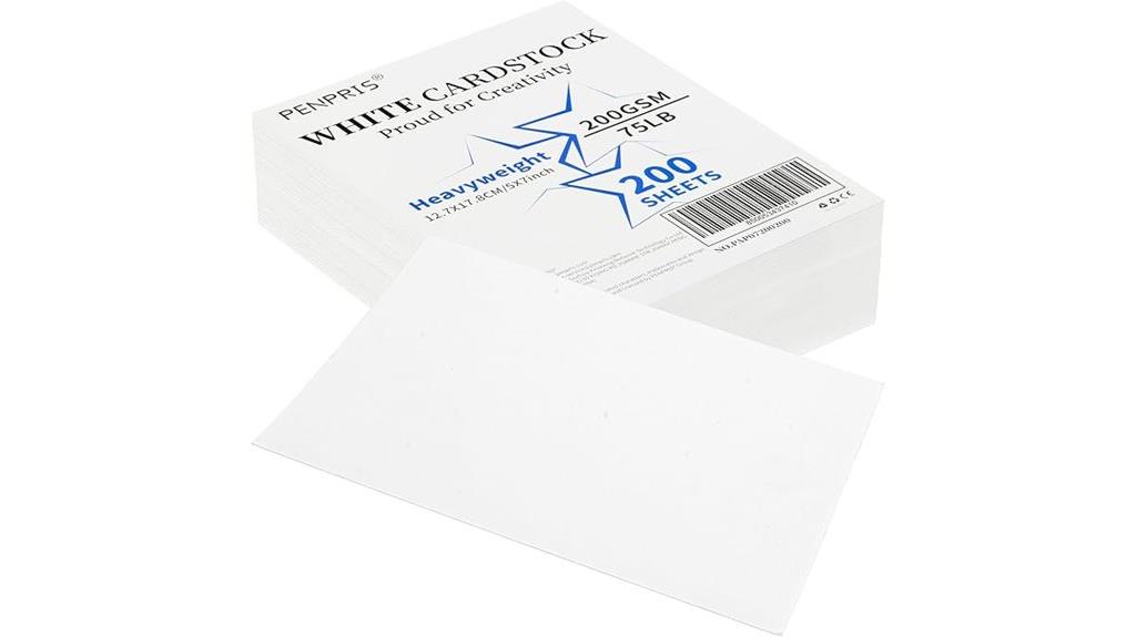 200 white 5x7 cards