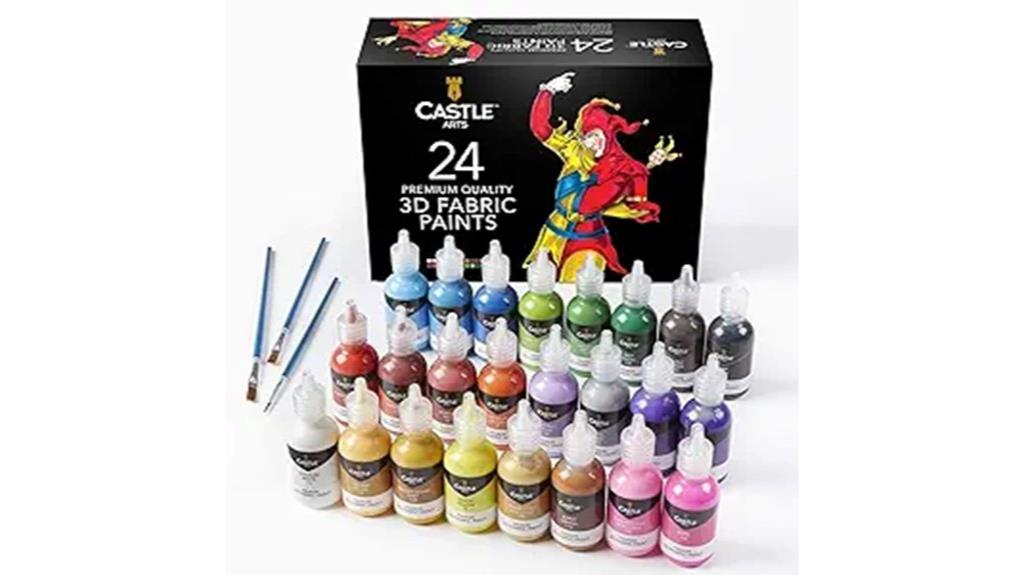 24 color 3d fabric paint