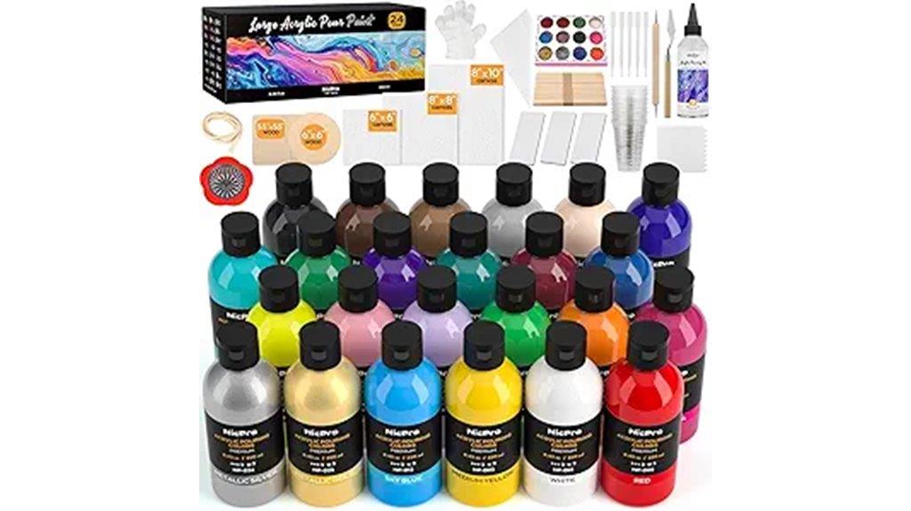 24 color acrylic paint kit