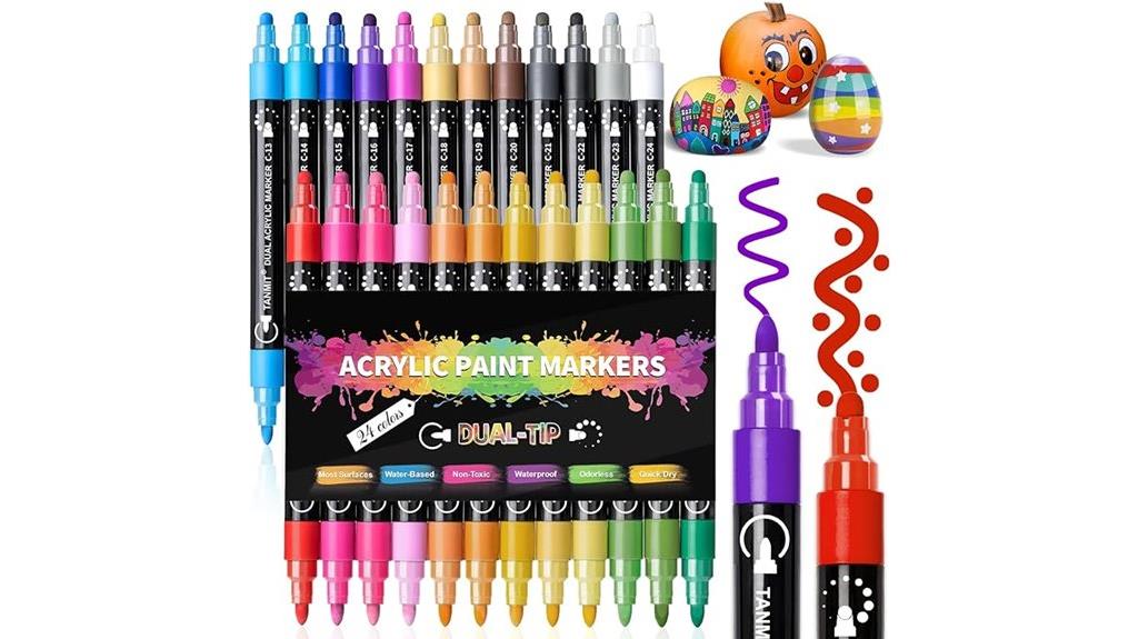 24 color dual tip markers
