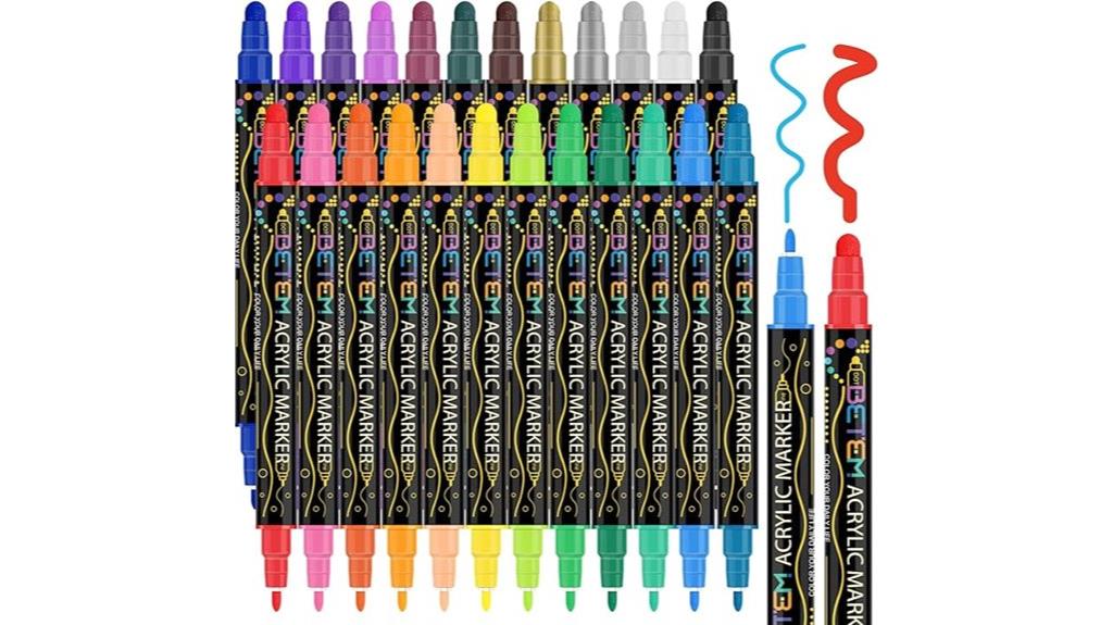 24 color dual tip pens