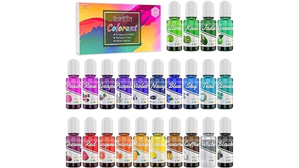24 color epoxy resin dye