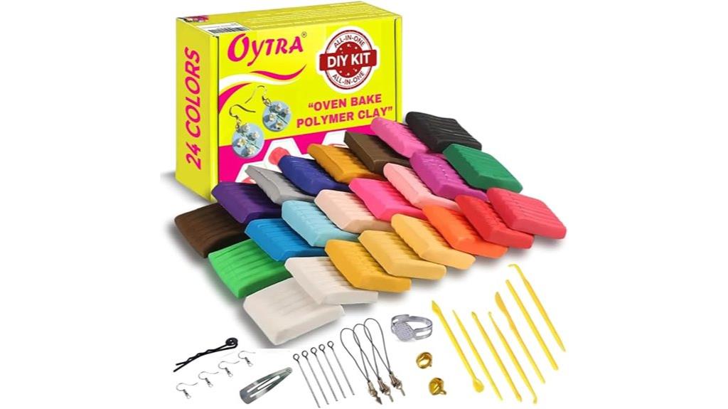 24 color polymer clay kit