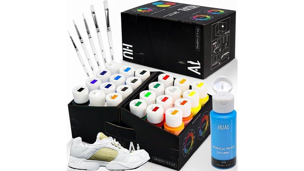 24 color soft fabric paint