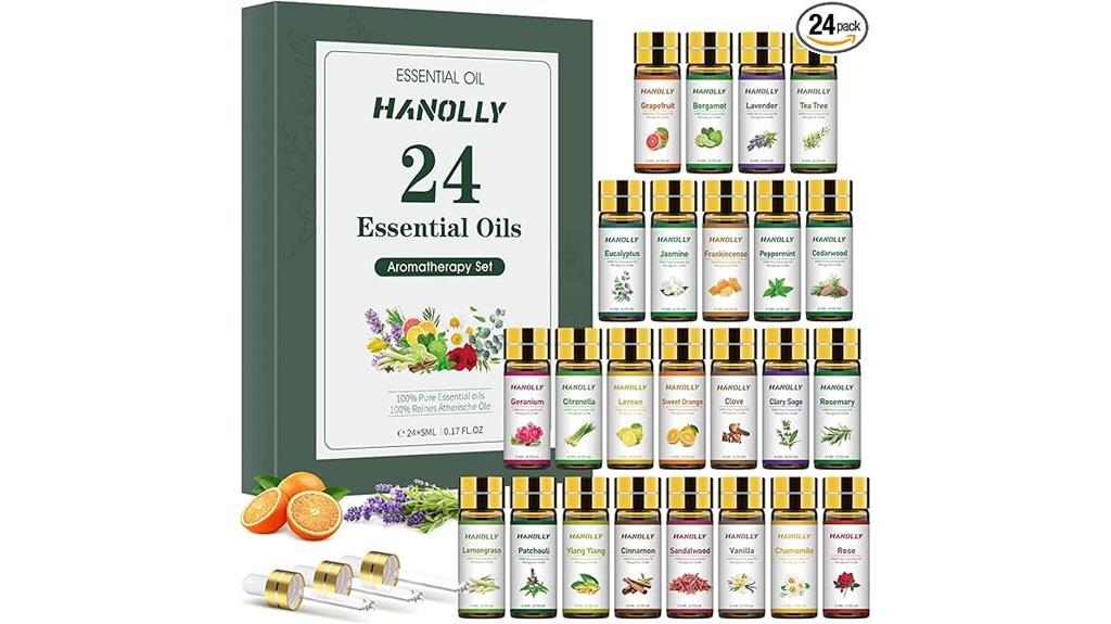 24 essential aromatherapy oils