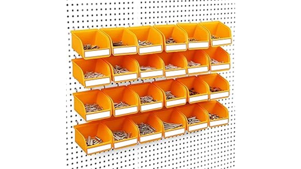 24 pegboard bin organizer