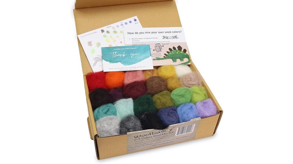 24 piece felting wool set