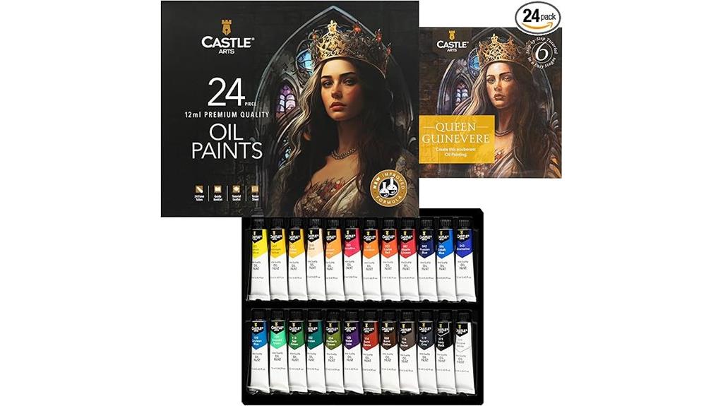 24 piece oil paint set