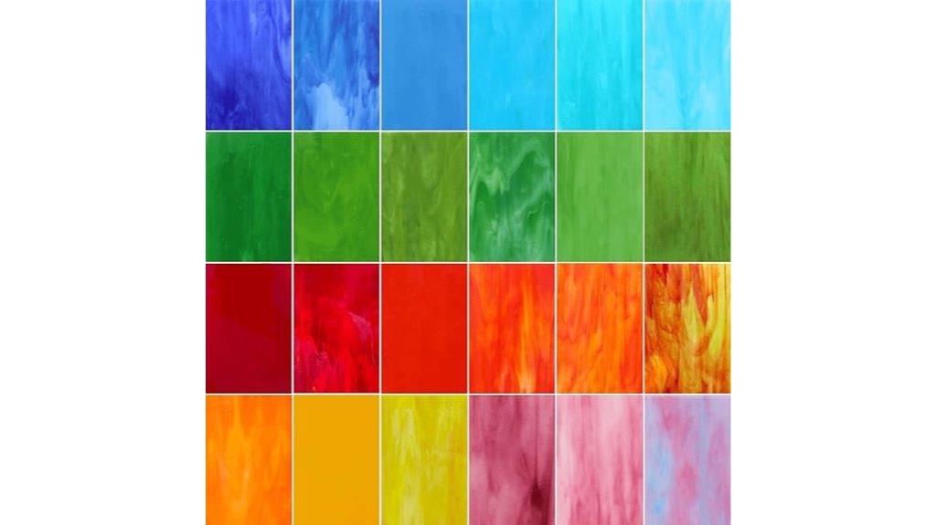 24 sheets stained glass