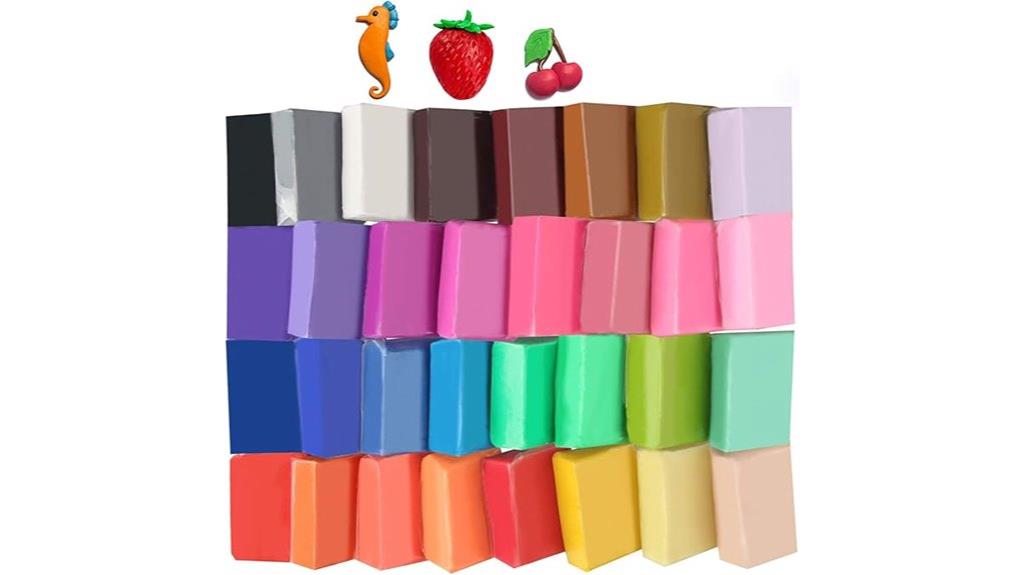 32 color kids artist clay