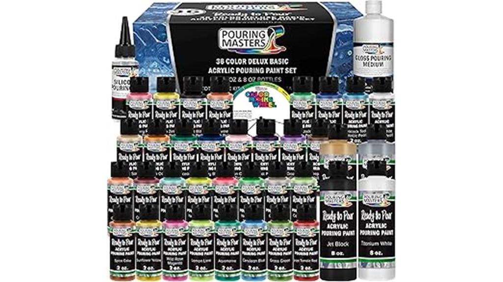 36 color acrylic pouring set