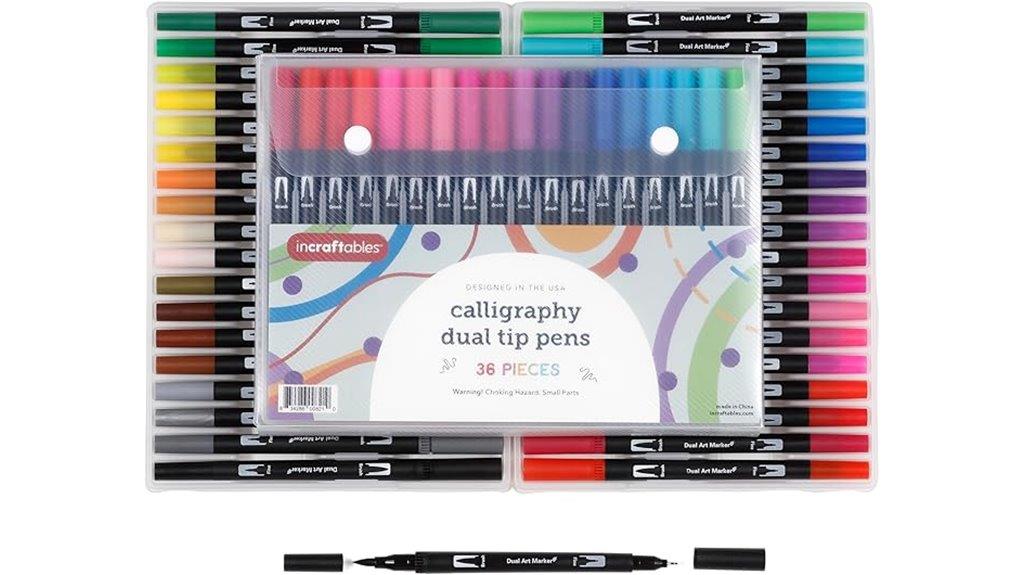 36 color dual tip markers