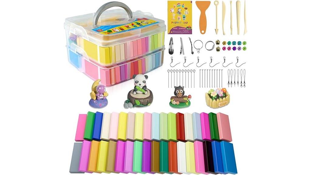 36 color polymer clay set