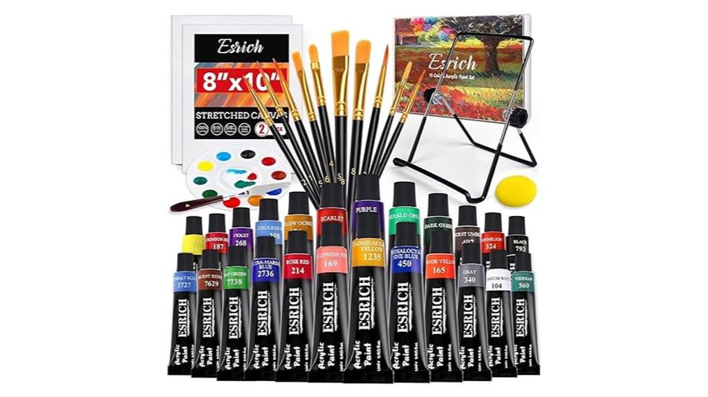 40 piece acrylic paint set