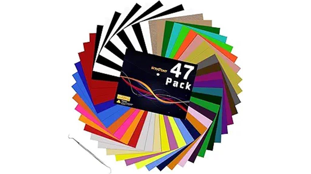 47 piece heat transfer vinyl