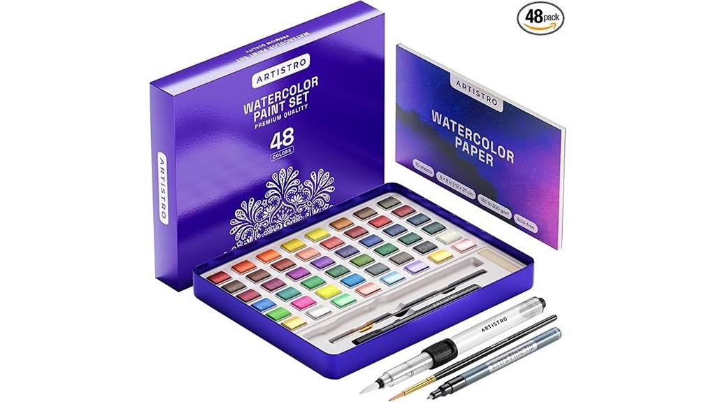 48 color watercolor set