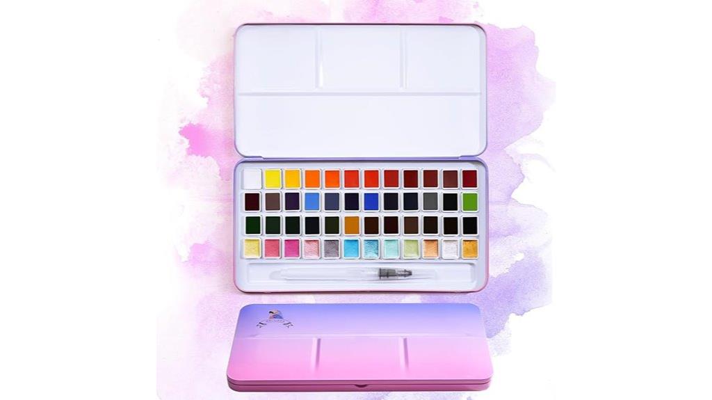 48 color watercolor set