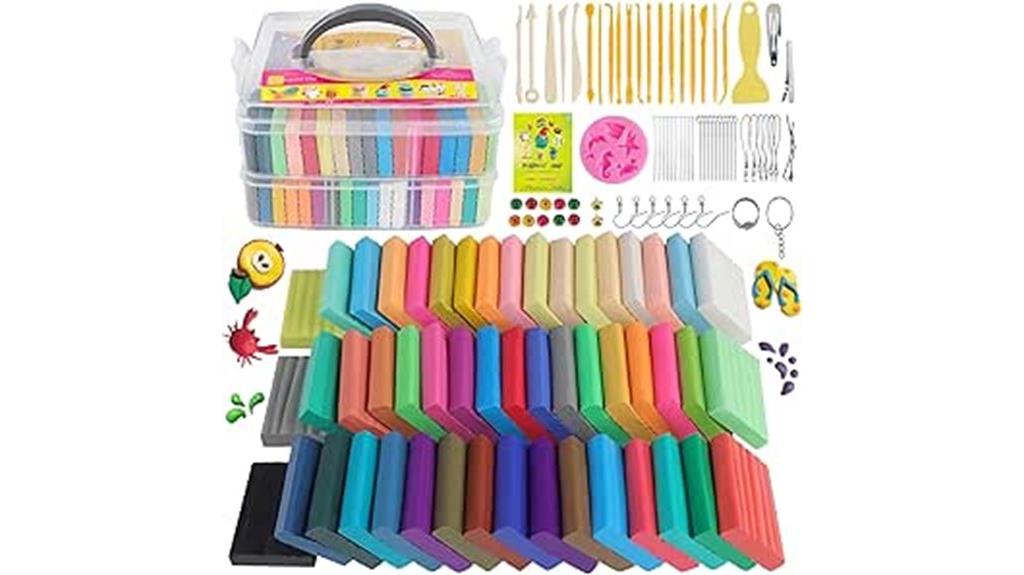 50 color polymer clay set
