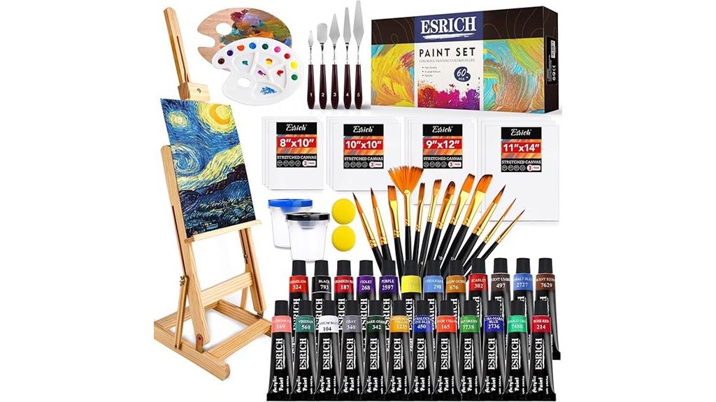 60 piece acrylic painting kit