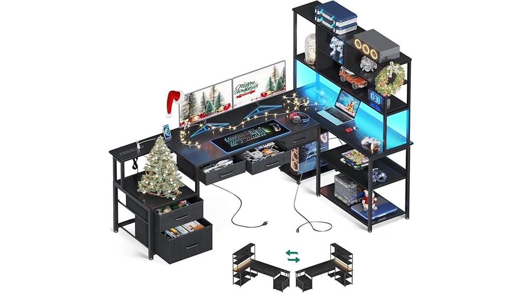 71 inch l shaped desk
