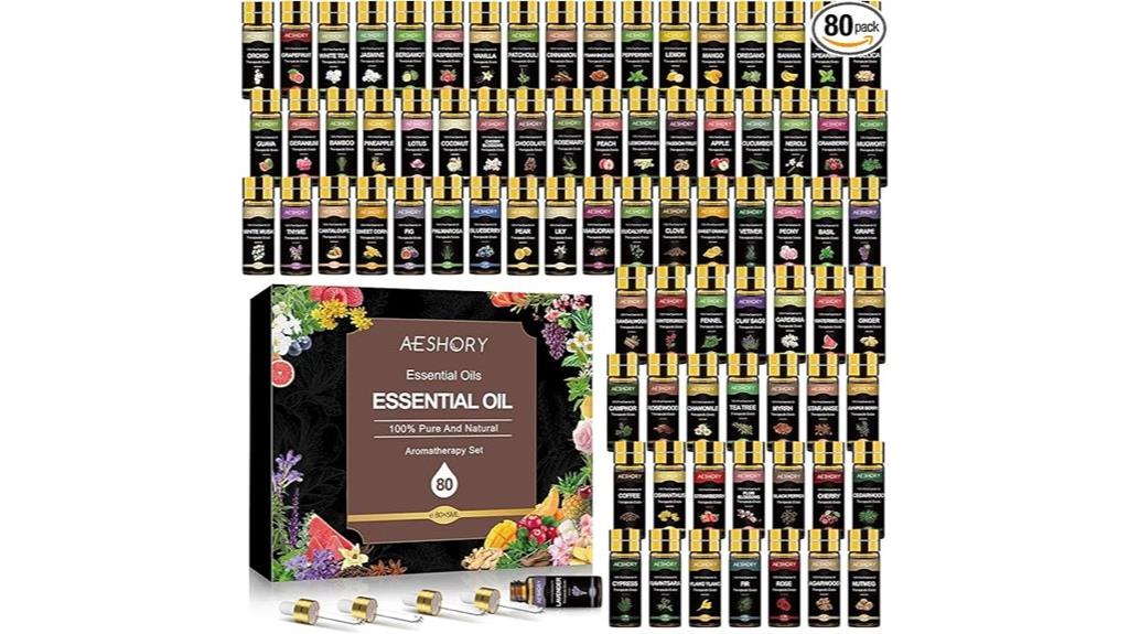 80 piece natural essential oils