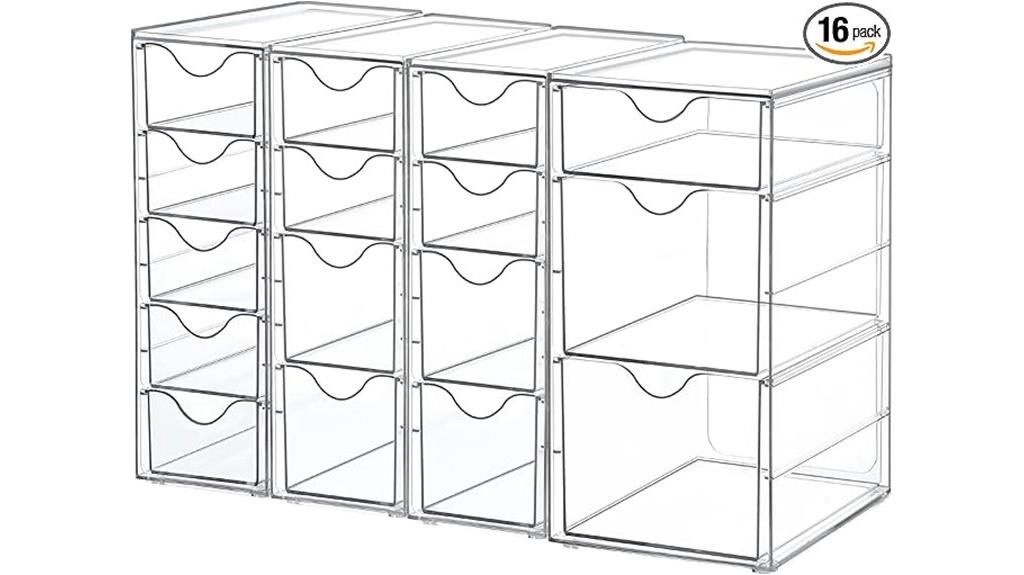 acrylic 16 drawer organizer