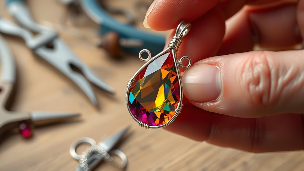 add beads and wire accents