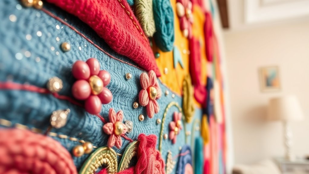 add decorative fabric accents