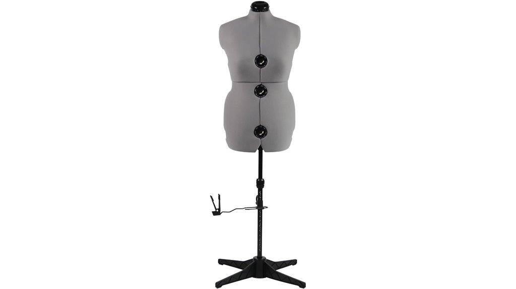 adjustable grey sewing mannequin