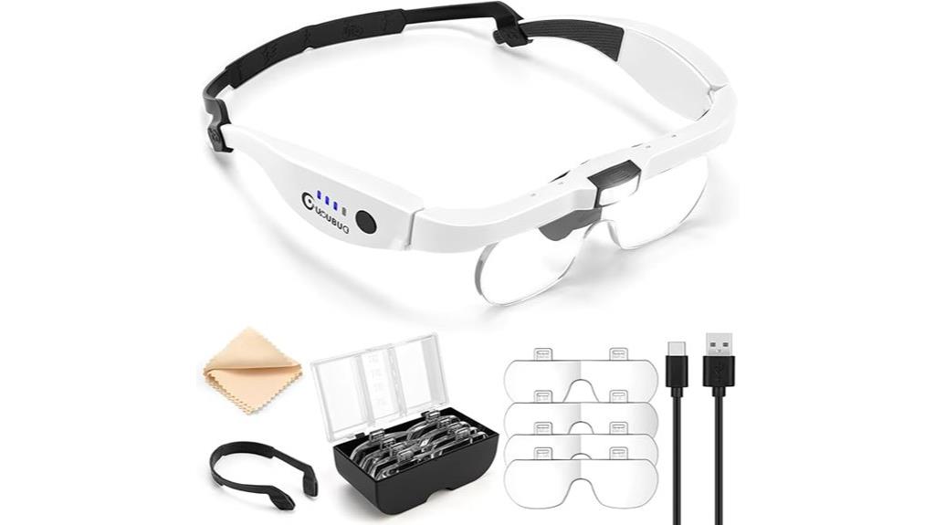 adjustable led loupe headset