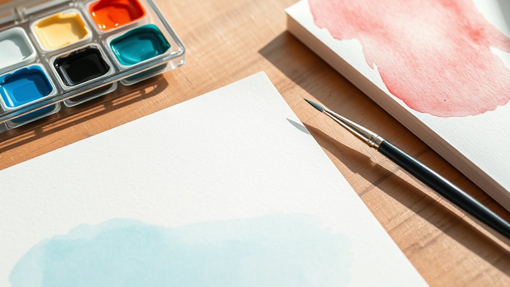 apply smooth watercolor washes
