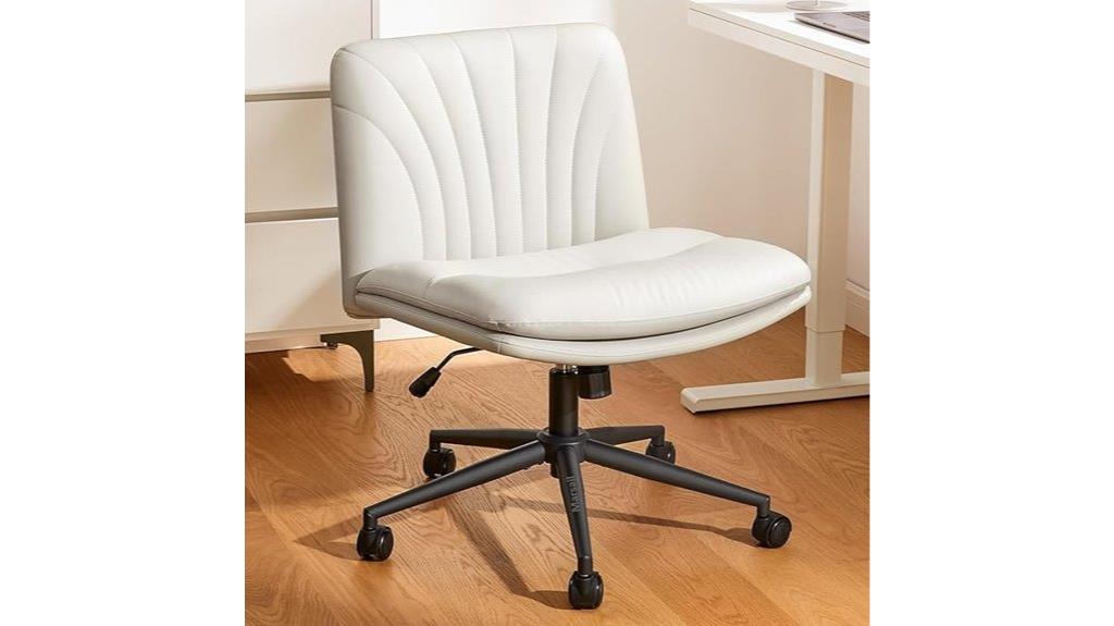 armless office desk chair