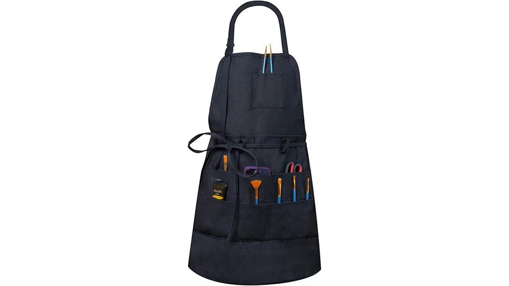 artist apron with ten pockets