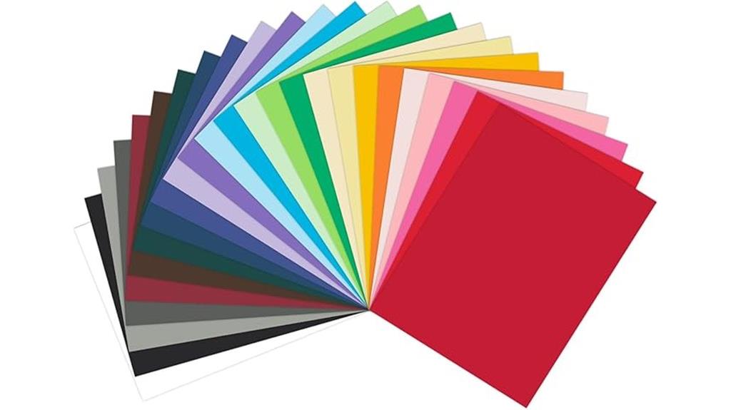 assorted colored cardstock pack