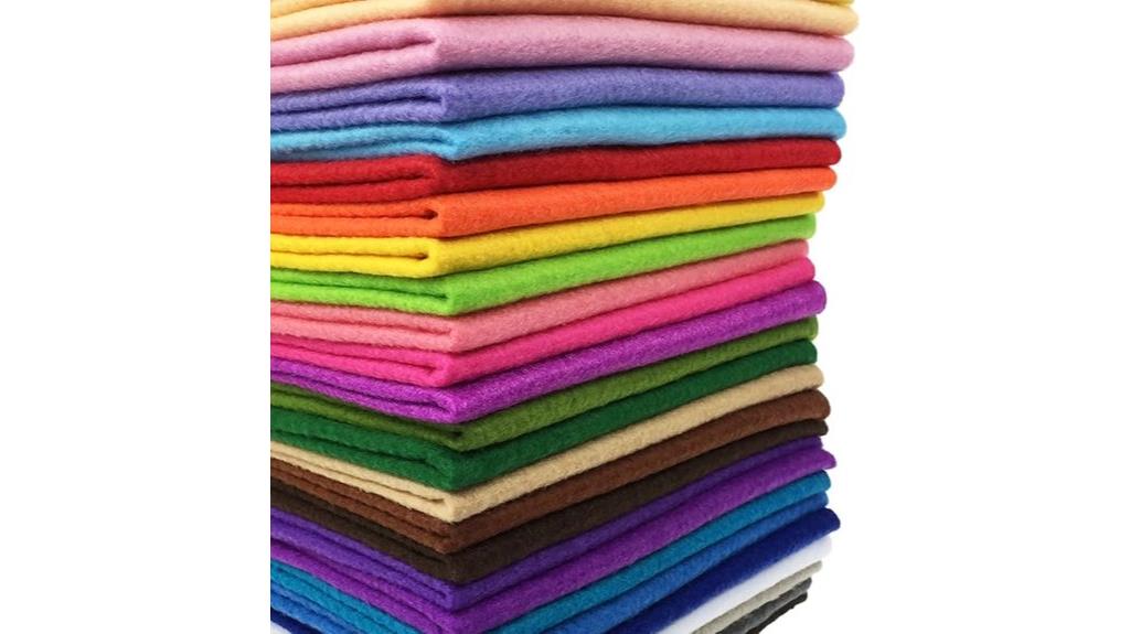assorted felt fabric sheets