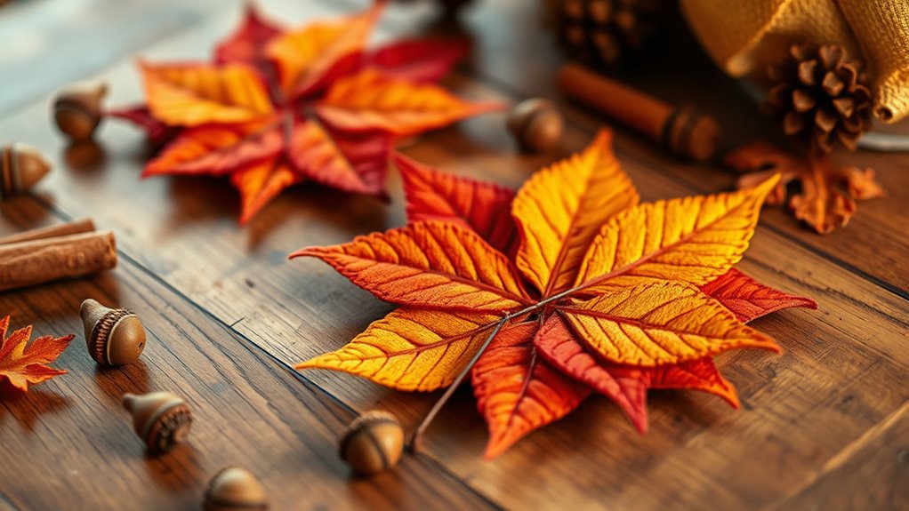 autumn leaf coaster craft