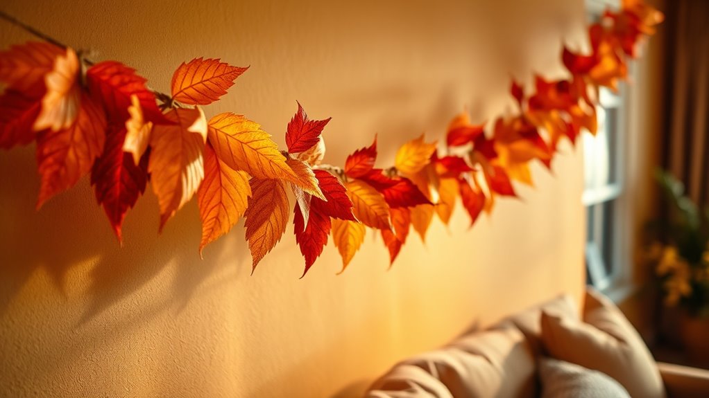 autumn leaf garland decor