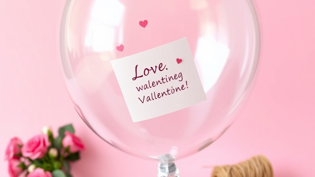 balloon love note treasure
