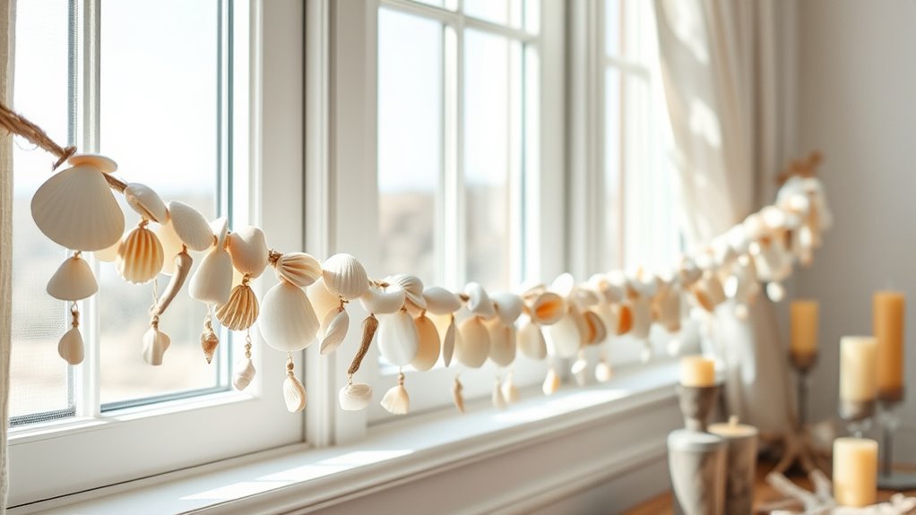 beach inspired shell garland
