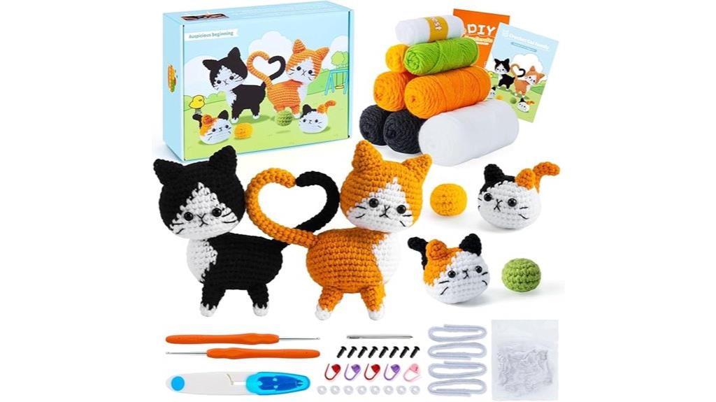 beginner cat crochet kit