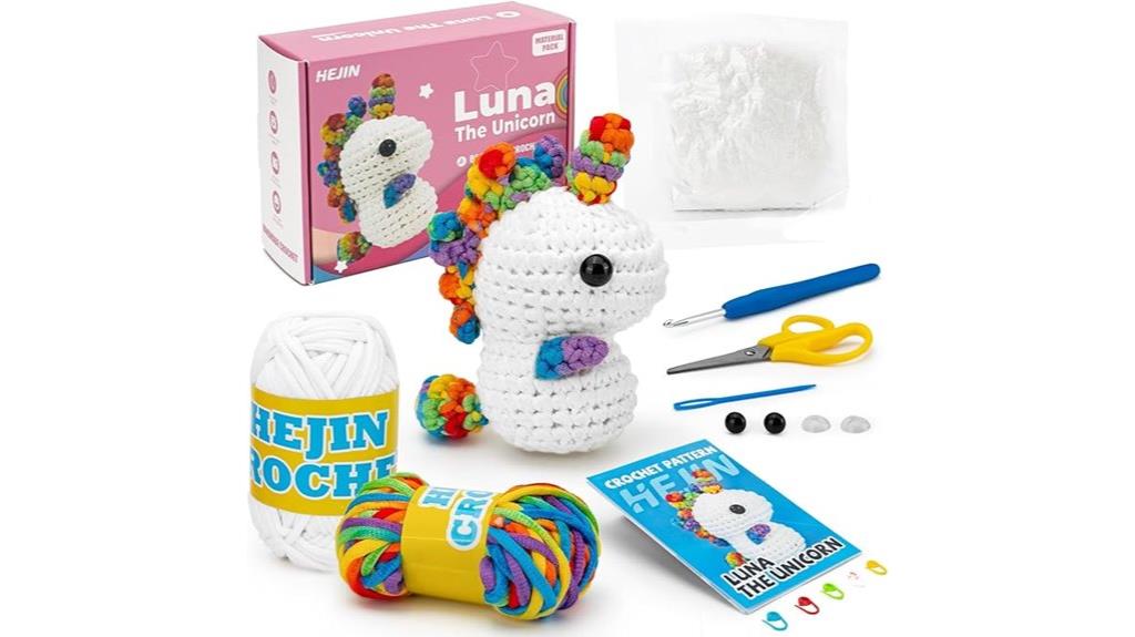 beginner crochet kit rainbow