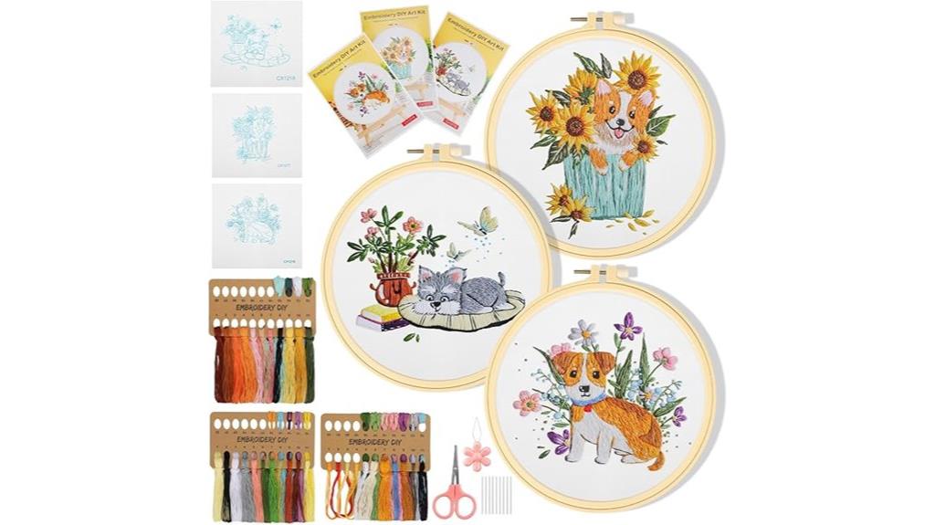 beginner embroidery kit set