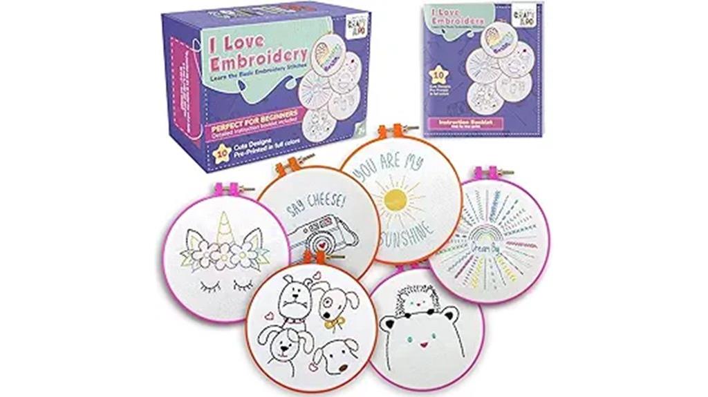 beginner embroidery pattern kit