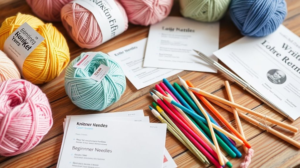 beginner friendly knitting kit essentials