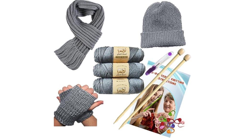 beginner knitting kit set